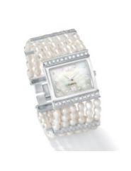 Cultured Freshwater Pearl Watch by Palm Beach Jewelry