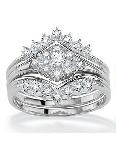 Diamond Wedding Ring Set by PalmBeach Jewelry