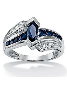 Midnight Blue Sapphire Ring by PalmBeach Jewelry