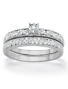 Round Diamond Wedding Ring Set by PalmBeach Jewelry