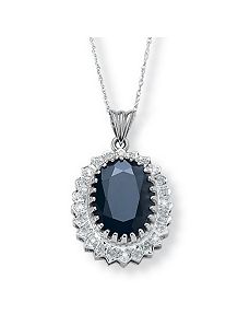 Midnight Blue Sapphire Pendant by PalmBeach Jewelry