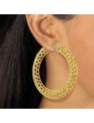 Multi-Crystal Hoop Earrings by Palm Beach Jewelry