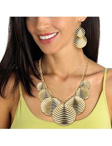 Multi-Disk Rolo-Link Jewelry Set by PalmBeach Jewelry