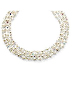 Freshwater Pearl/Crystal Necklace by PalmBeach Jewelry
