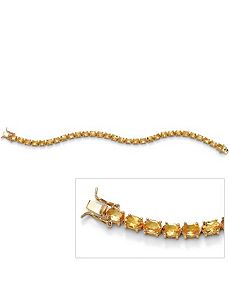 Oval-Cut Citrine Tennis Bracelet by PalmBeach Jewelry