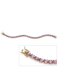 Oval-Cut Amethyst Tennis Bracelet by PalmBeach Jewelry