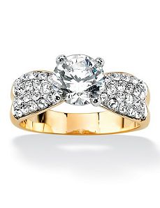 Roundcubic zirconia Ring by PalmBeach Jewelry