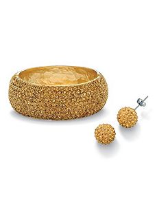 Champagne-Colored Crystal Set by PalmBeach Jewelry