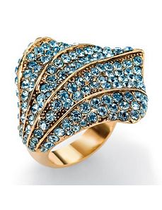 Aquamarine-Colored Crystal Ring by PalmBeach Jewelry