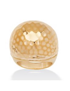 Hammered-Style Dome Ring by PalmBeach Jewelry