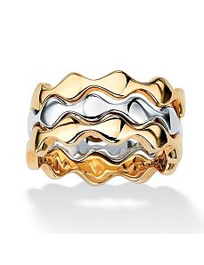 Stackable Zigzag Ring Set by PalmBeach Jewelry
