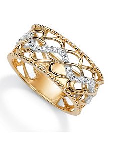 Diamond Accent Wave Eternity Band by PalmBeach Jewelry