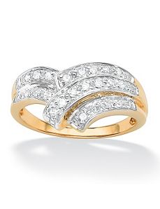 Diamond Chevron Bypass Ring by PalmBeach Jewelry