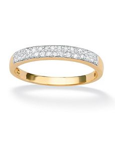 Double-Row Diamond Accent Ring by PalmBeach Jewelry