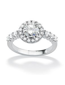 Round Cubic Zirconia Anniversary Ring by PalmBeach Jewelry