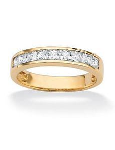 Princess-Cut Cubic Zirconia Anniversary Ring by PalmBeach Jewelry