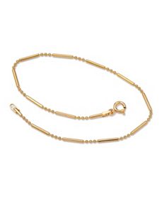 Bar and Bead Ankle Bracelet by PalmBeach Jewelry