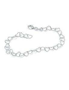 Heart-Link Ankle Bracelet by PalmBeach Jewelry