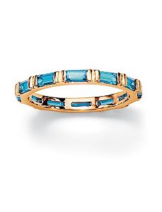 Bezel-Set Birthstone Eternity Band by PalmBeach Jewelry