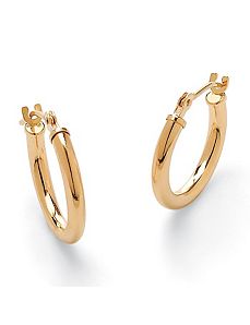 Tubular Hoop Pierced Earrings by PalmBeach Jewelry