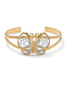 Filigree Butterfly Cuff Bracelet by PalmBeach Jewelry