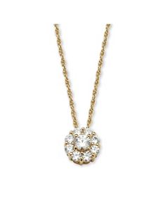 Round Multi-Cubic Zirconia Pendant by PalmBeach Jewelry