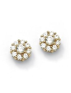 Round Multi-Cubic Zirconia Stud Earrings by PalmBeach Jewelry
