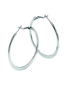 Stainless Steel 1 3/4" Hoops by PalmBeach Jewelry