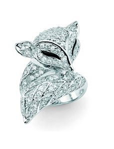 DiamonUltra&trade; Cubic Zirconia Fox Ring by PalmBeach Jewelry