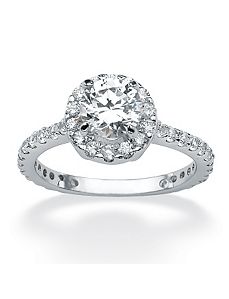 Round Cubic Zirconia Eternity Ring by PalmBeach Jewelry