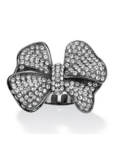 Multi-Crystal Bow Ring by PalmBeach Jewelry