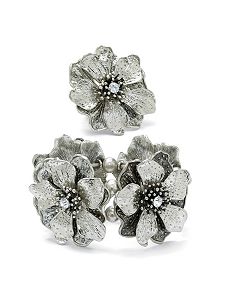 Multi-Petal Flower Jewelry Set by PalmBeach Jewelry