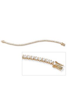 Cubic Zirconia Tennis Bracelet by PalmBeach Jewelry