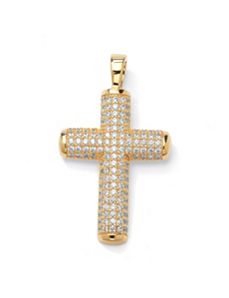 Cubic Zirconia Cross Pendant by PalmBeach Jewelry