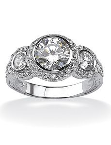 Cubic Zirconia Anniversary Ring by PalmBeach Jewelry