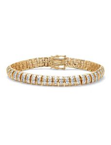 Princess-Cut Cubic Zirconia Tennis Bracelet by PalmBeach Jewelry