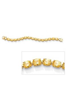 Canary Yellow Cubic Zirconia Tennis Bracelet by PalmBeach Jewelry