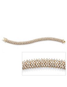 Five-Row Round Cubic Zirconia Tennis Bracelet by PalmBeach Jewelry