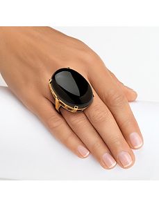 Onyx Cabochon Ring by PalmBeach Jewelry