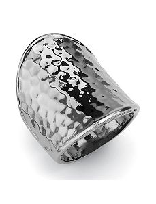 Hammered-Style Concave Cigar Band by PalmBeach Jewelry