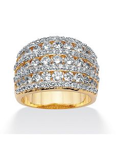 Cubic Zirconia Multi-Row Ring by PalmBeach Jewelry