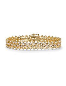 Triple-Row Cubic Zirconia Bracelet by PalmBeach Jewelry