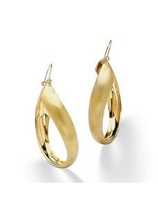 Twisted Hoop Pierced Earrings by PalmBeach Jewelry