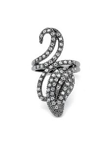 Cubic Zirconia Twisted Swirl Ring by PalmBeach Jewelry