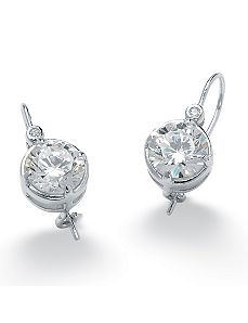 Round Cubic Zirconia Earrings by PalmBeach Jewelry