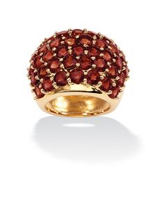 Round Garnet Dome Ring by PalmBeach Jewelry