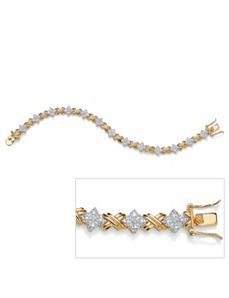 Diamond"X & O"Bracelet by PalmBeach Jewelry
