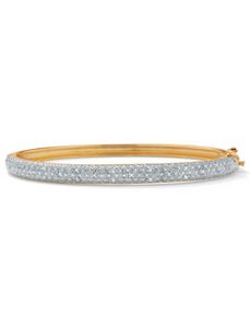 Diamond Pave Bangle Bracelet by PalmBeach Jewelry