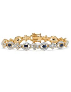 Midnight Sapphire/Diamond Bracelet by PalmBeach Jewelry