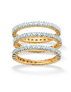 Set of 3 Diamond Accent Bands by PalmBeach Jewelry